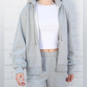 Brandy Melville Christy Zip Up Hoodie